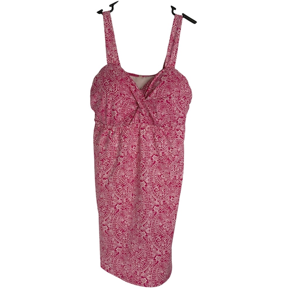 Lands End Womens Swim Dress Vacation Pool Party Beach Paisley Summer Size 8